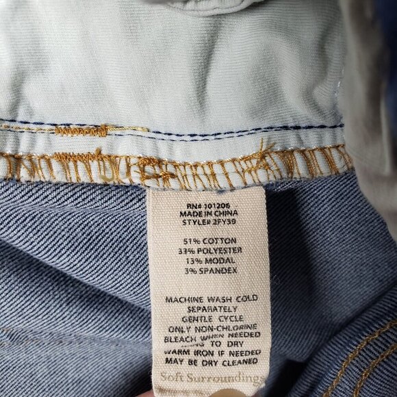 Soft Surroundings Skinny Ankle Jeans Womens 14 Ultimate Denim High Rise - Picture 10 of 10